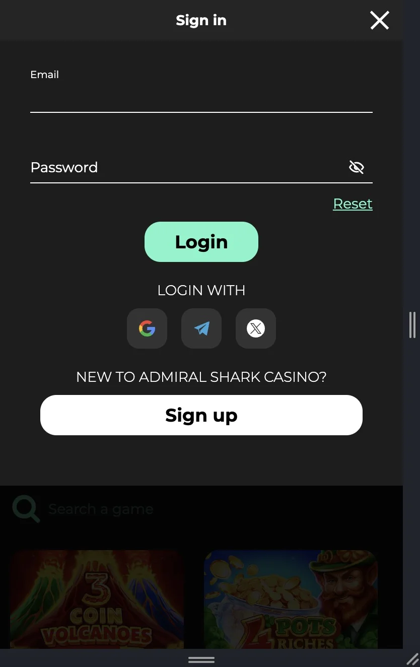 casino screen