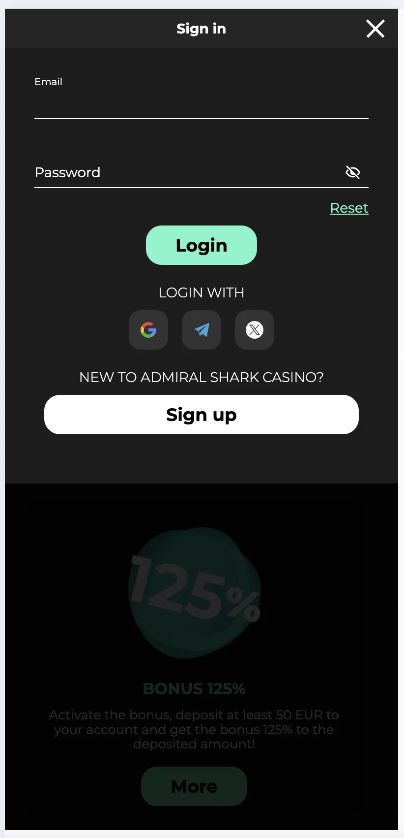 casino screen
