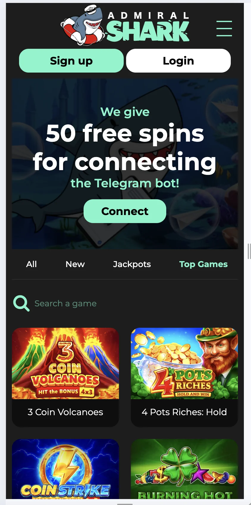 casino screen