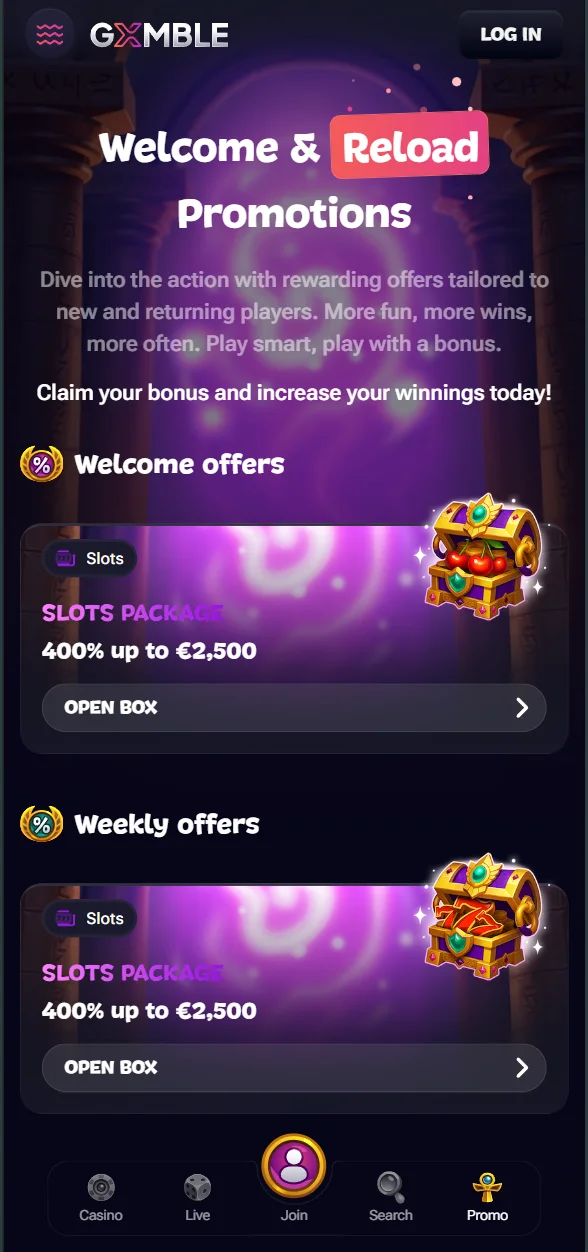 casino screen