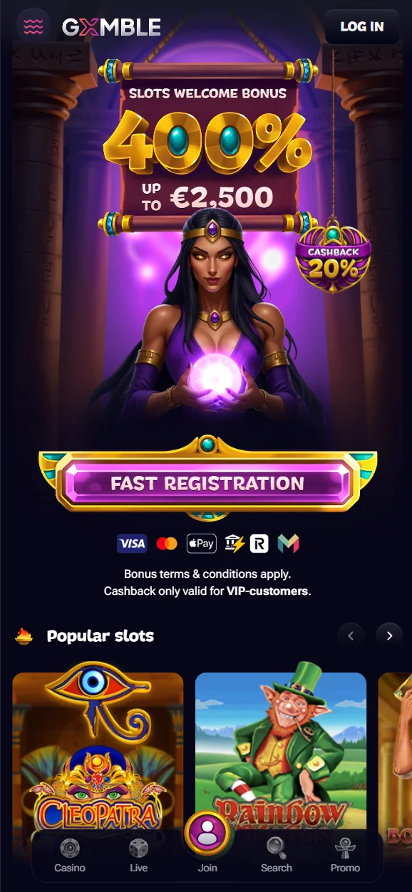 casino screen
