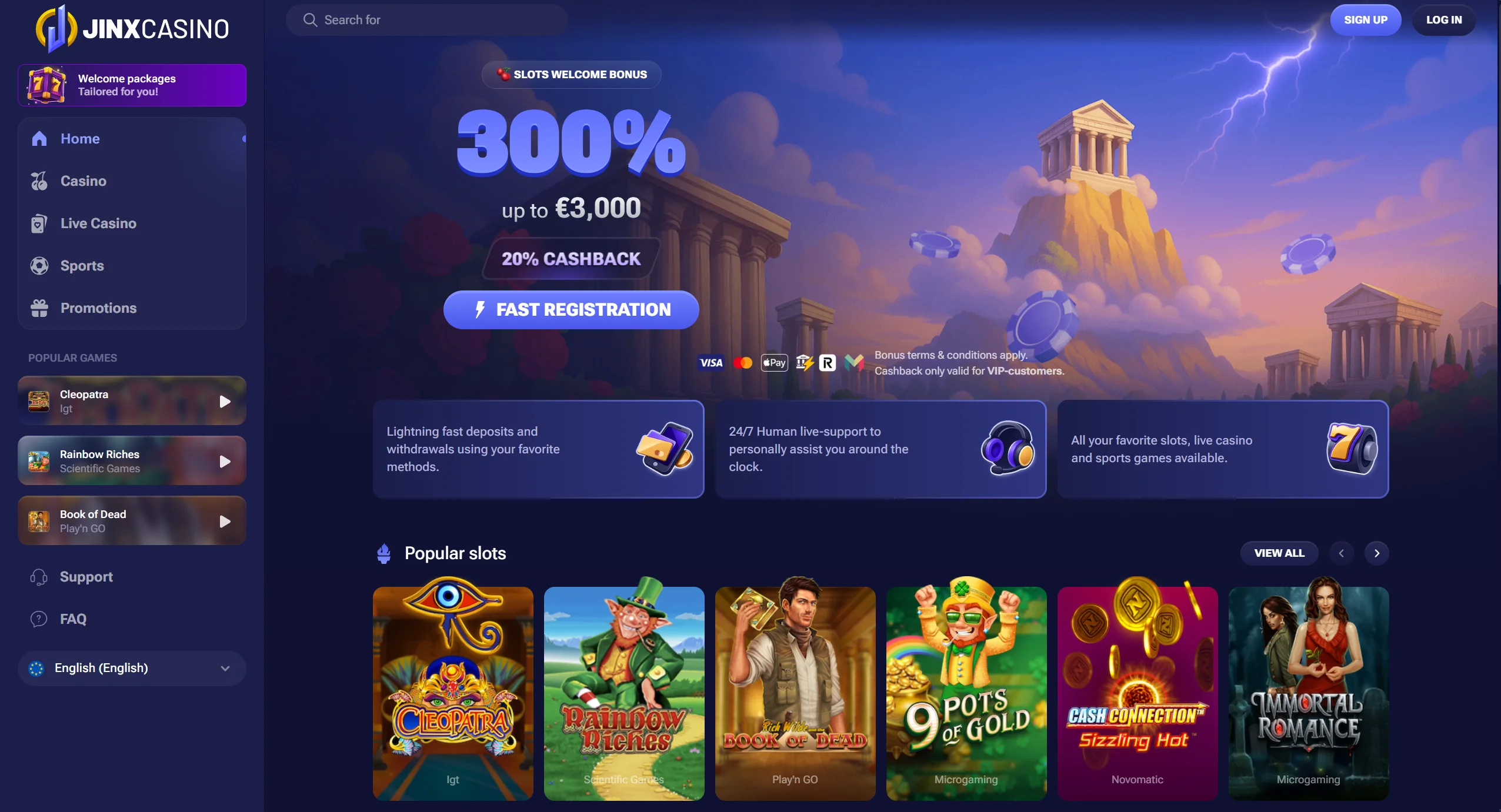 casino screen