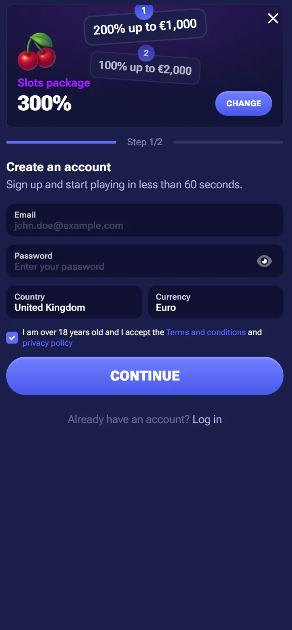 casino screen
