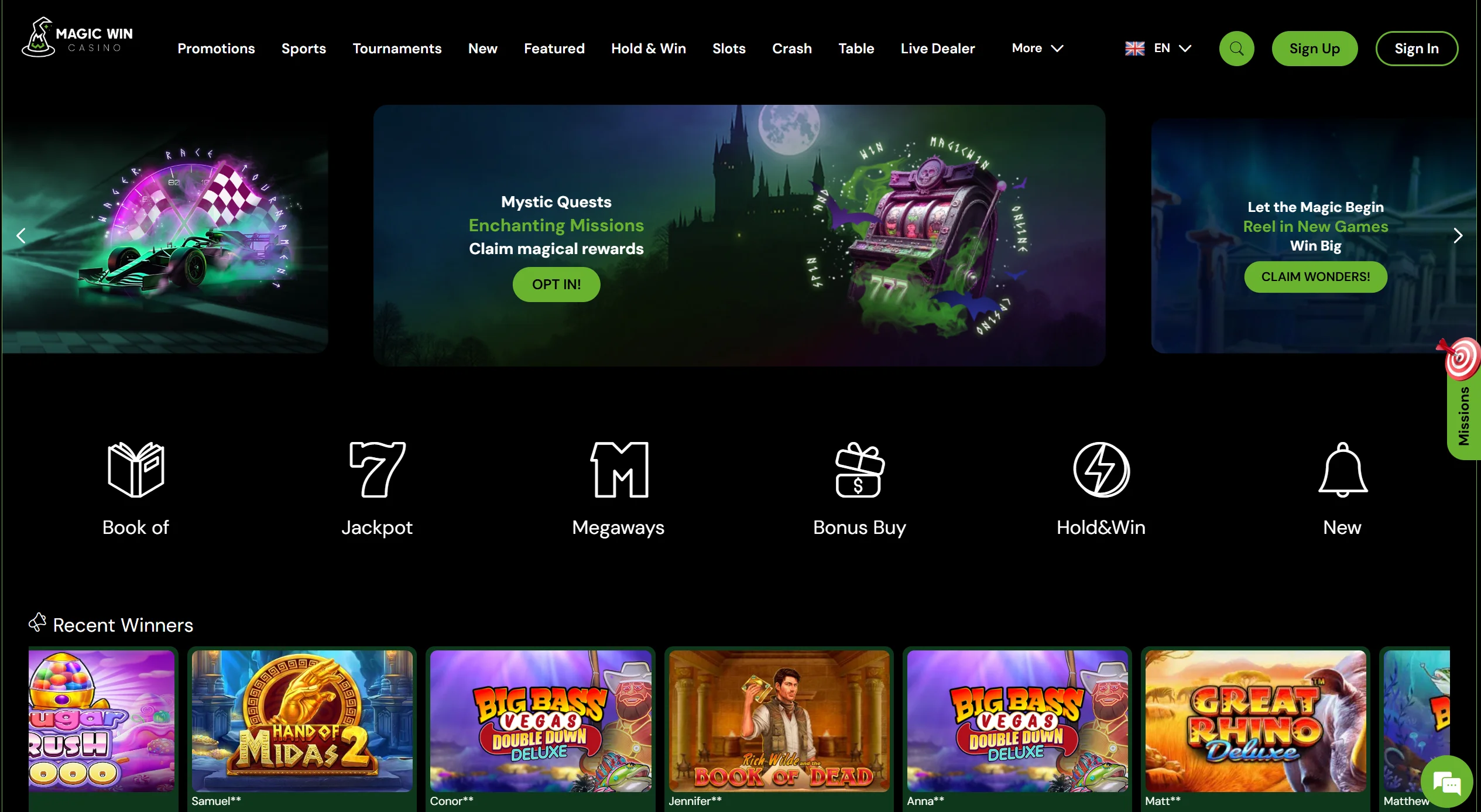casino screen