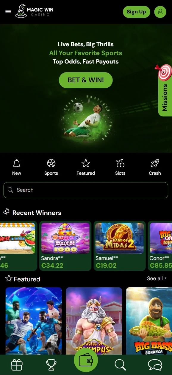 casino screen