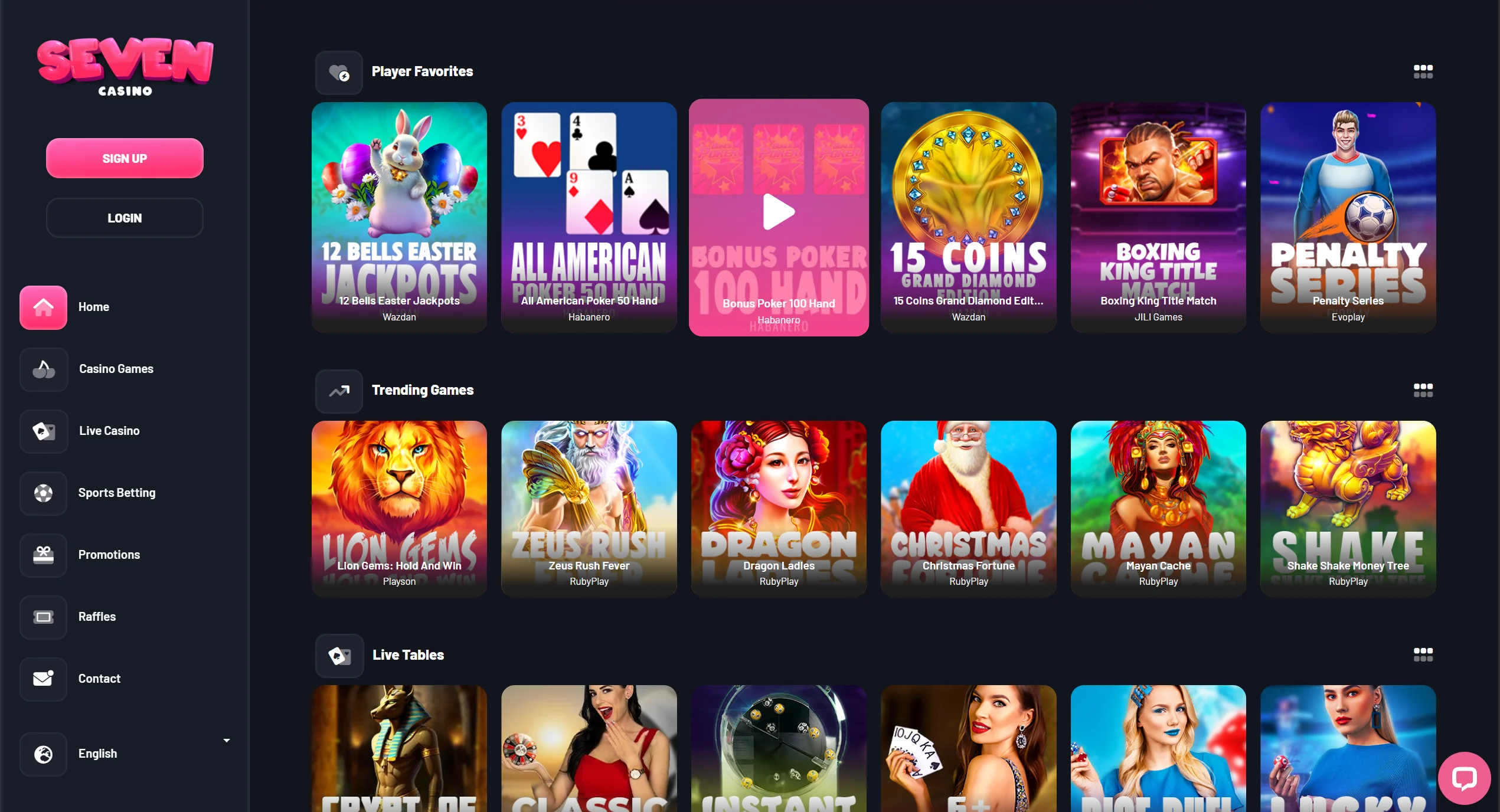 casino screen