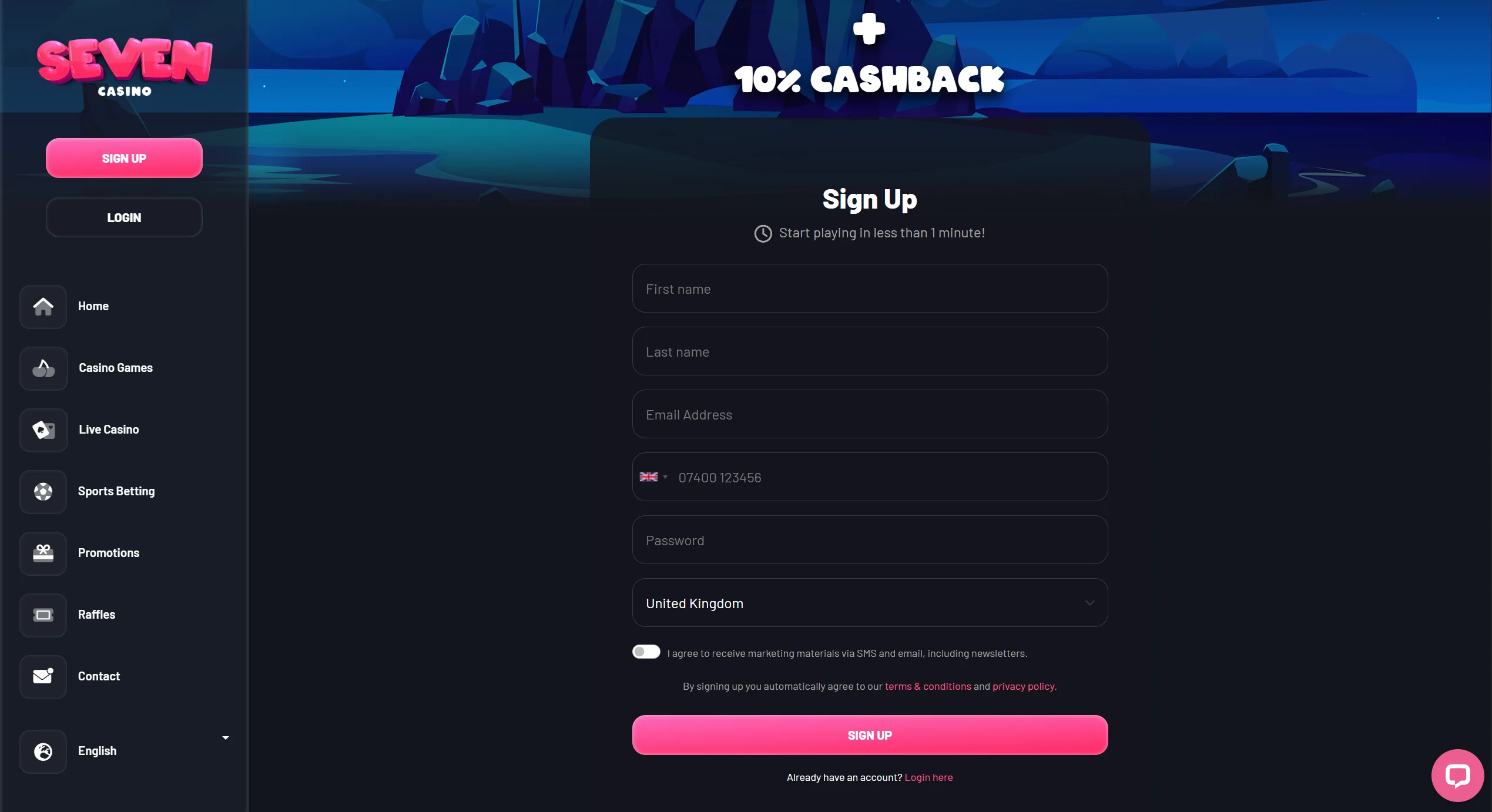 casino screen