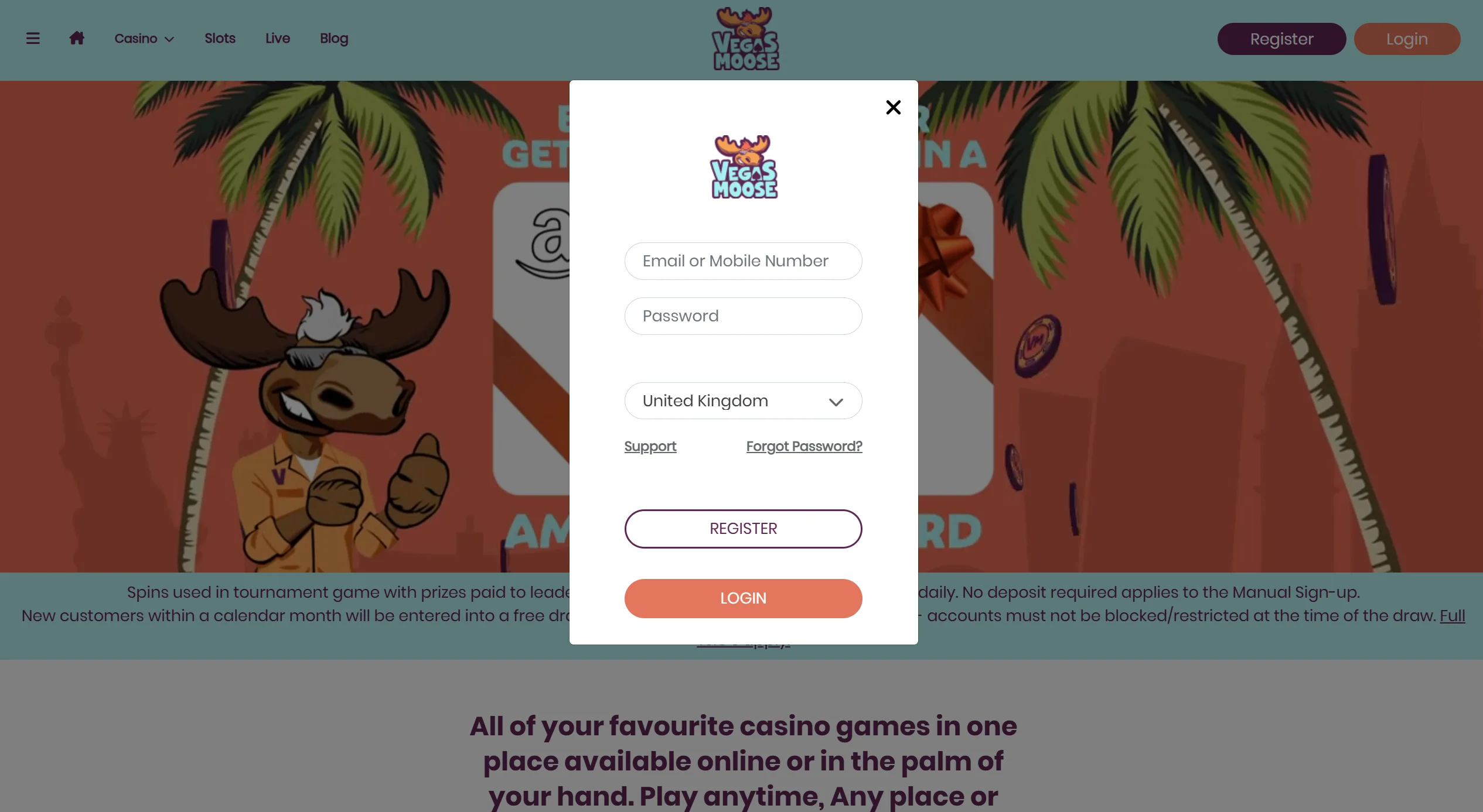 casino screen