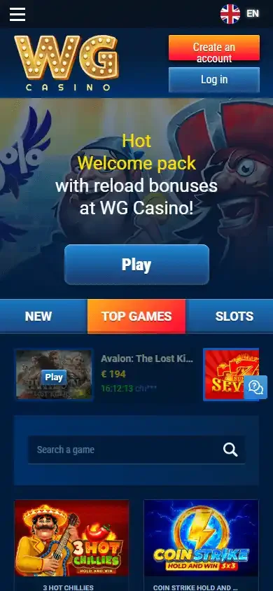 casino screen