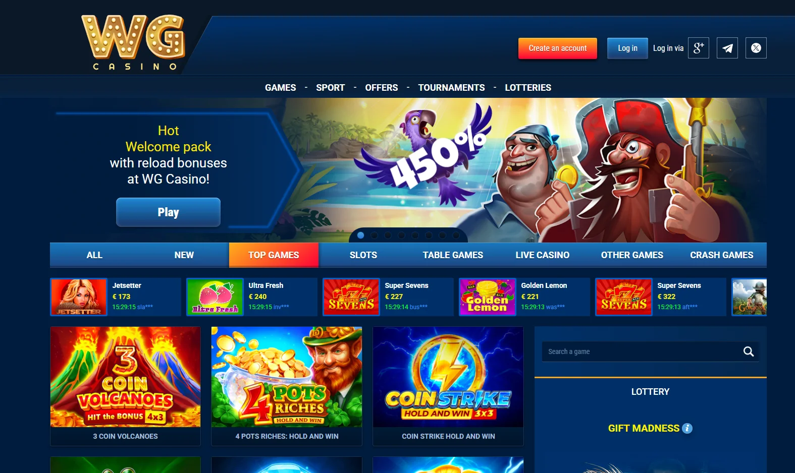 casino screen
