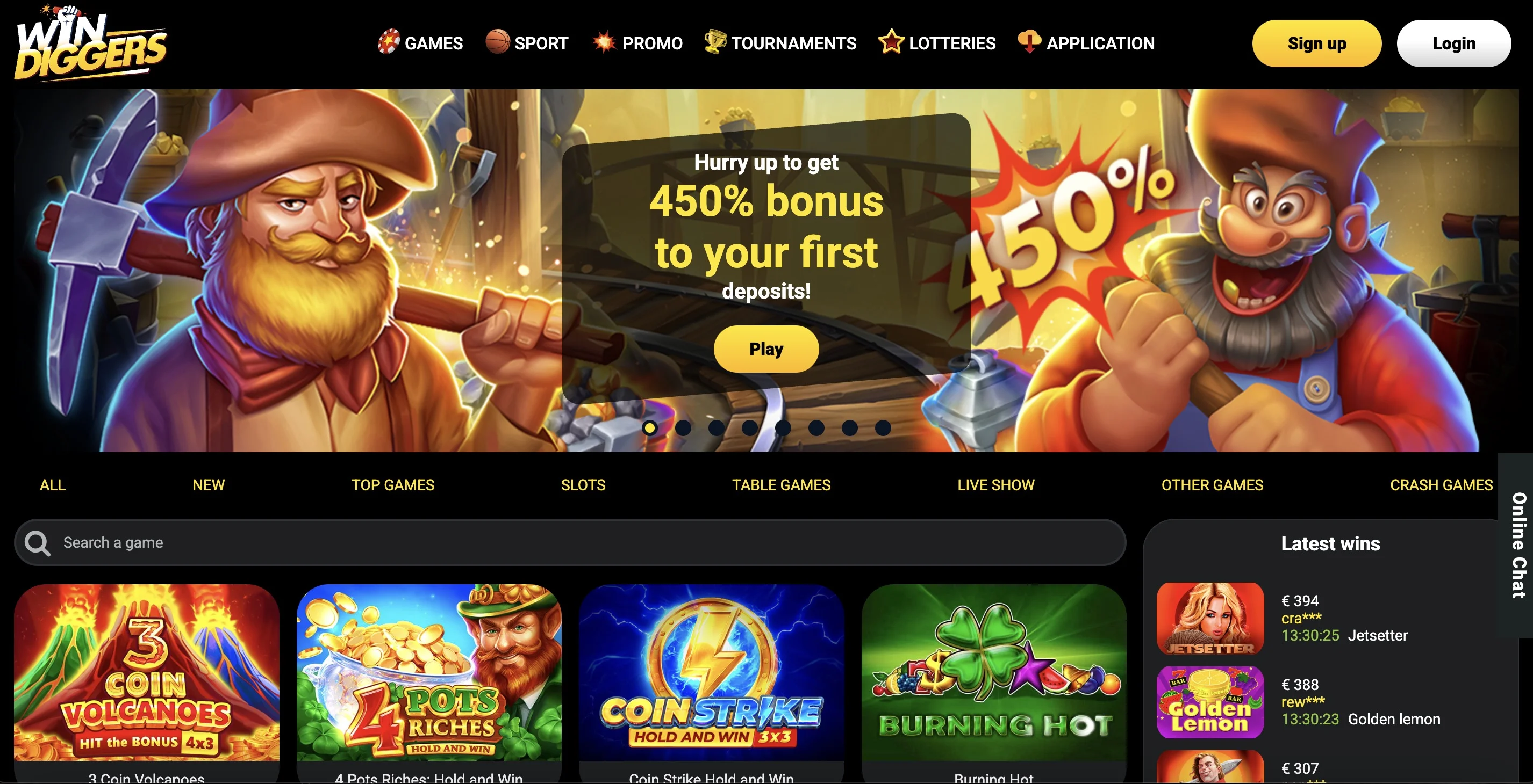 casino screen