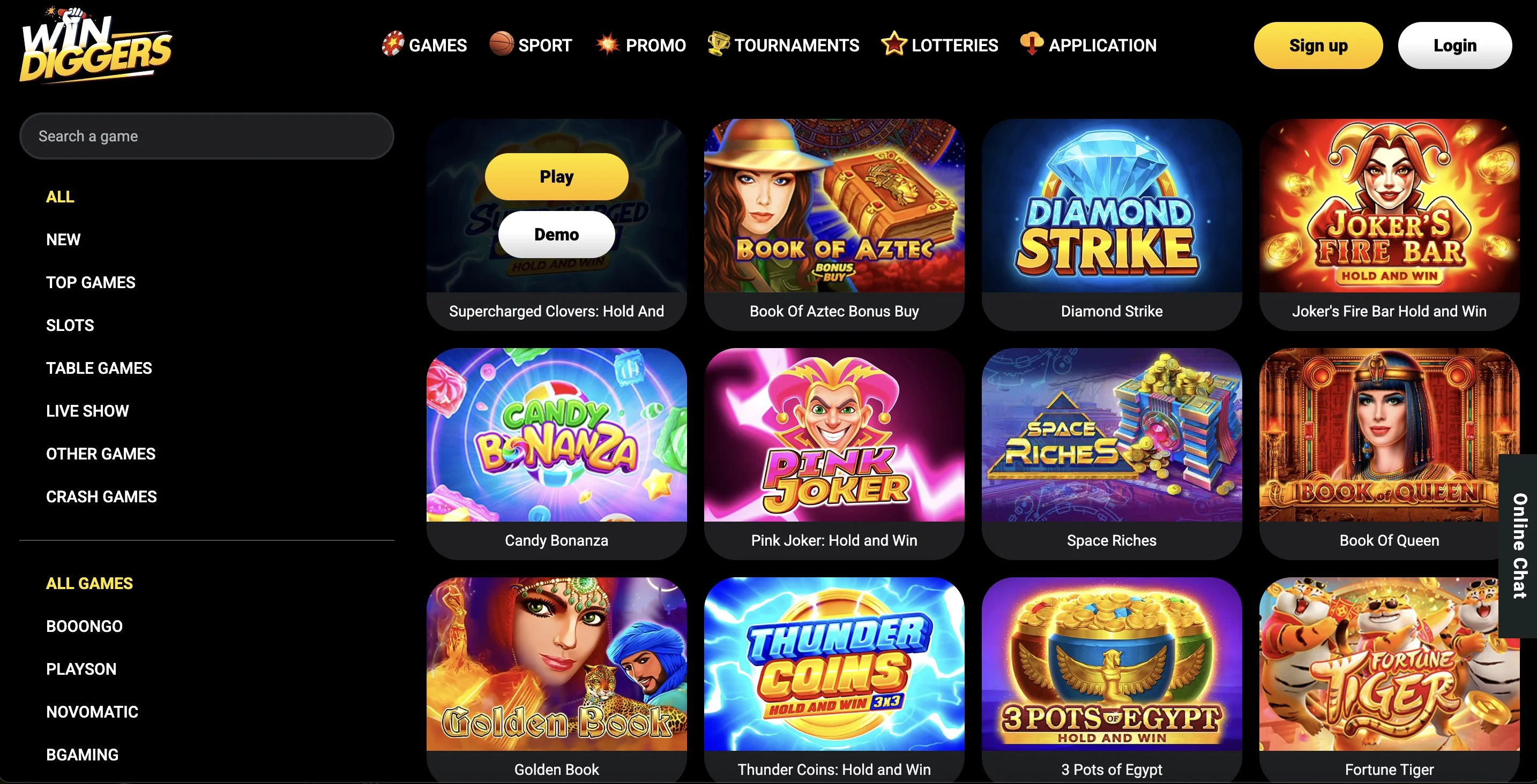 casino screen