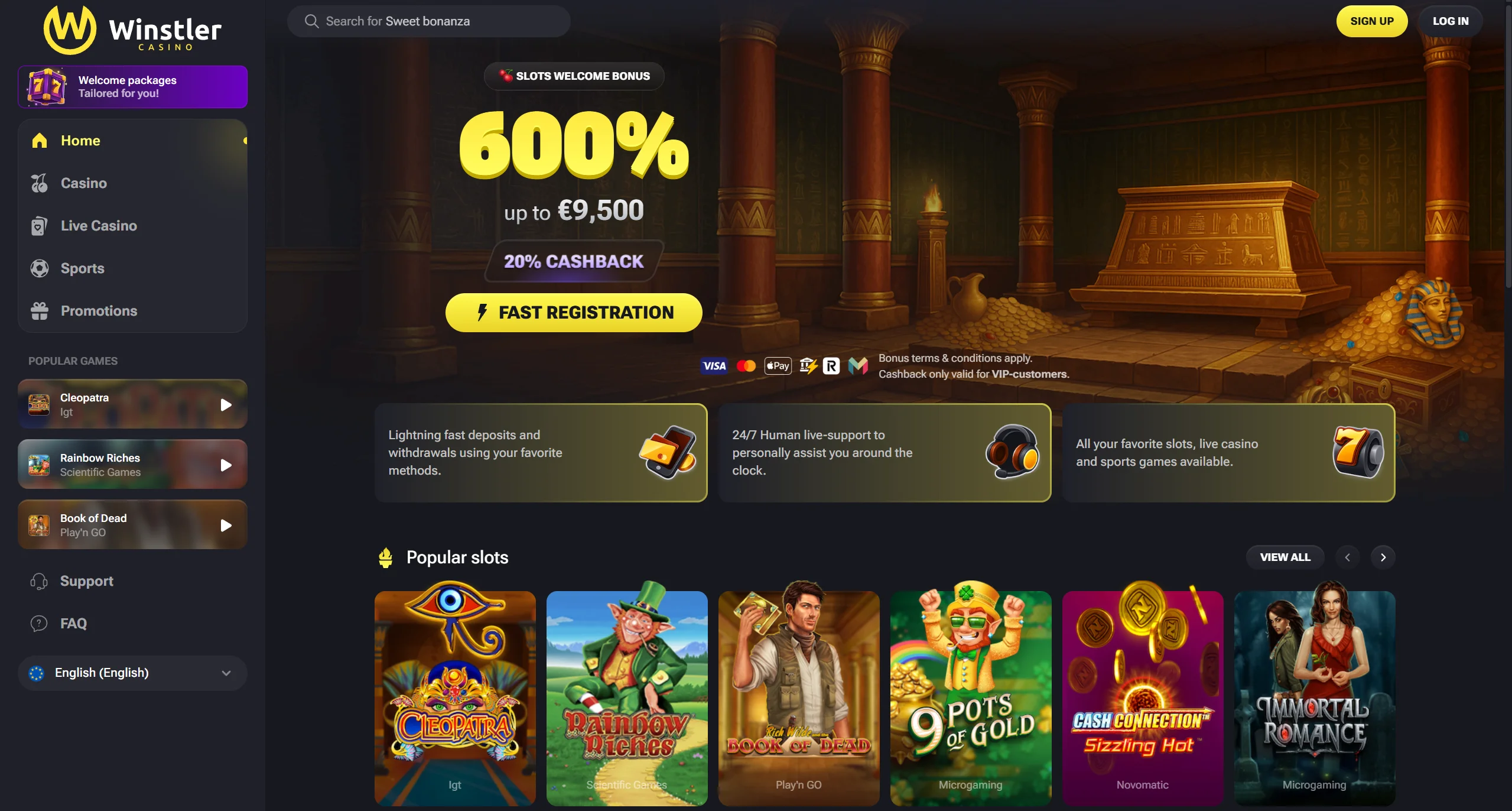 casino screen