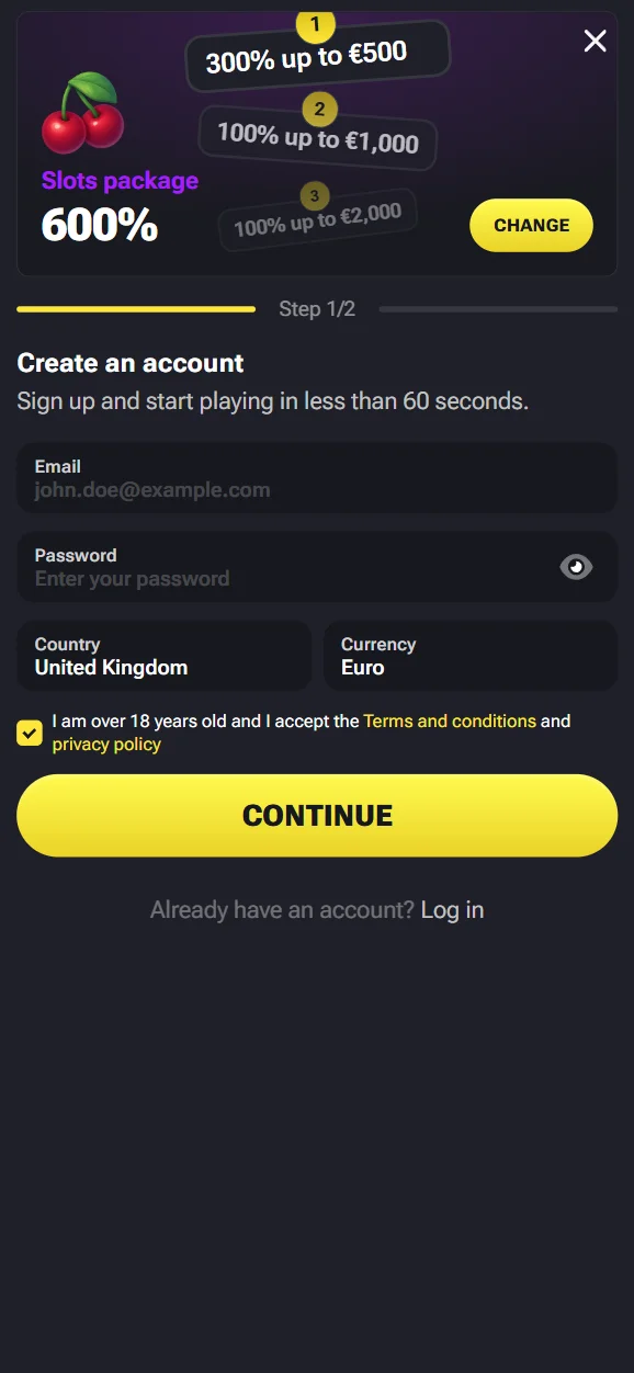 casino screen