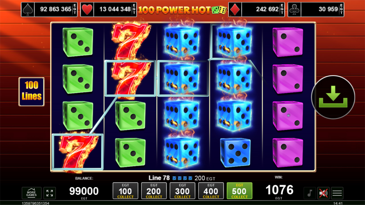100 Power Hot Dice screenshot