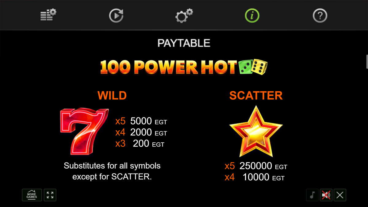 100 Power Hot Dice screenshot