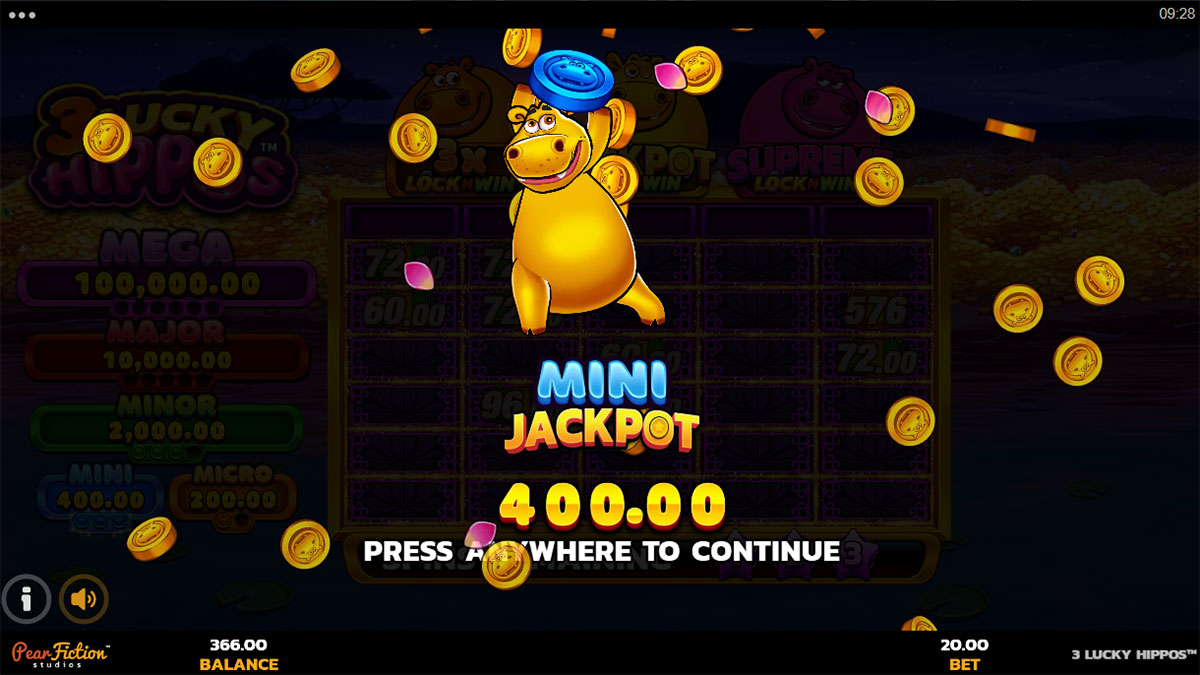 3 Lucky Hippos screenshot