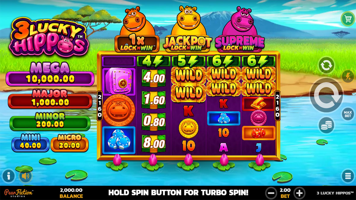 3 Lucky Hippos screenshot