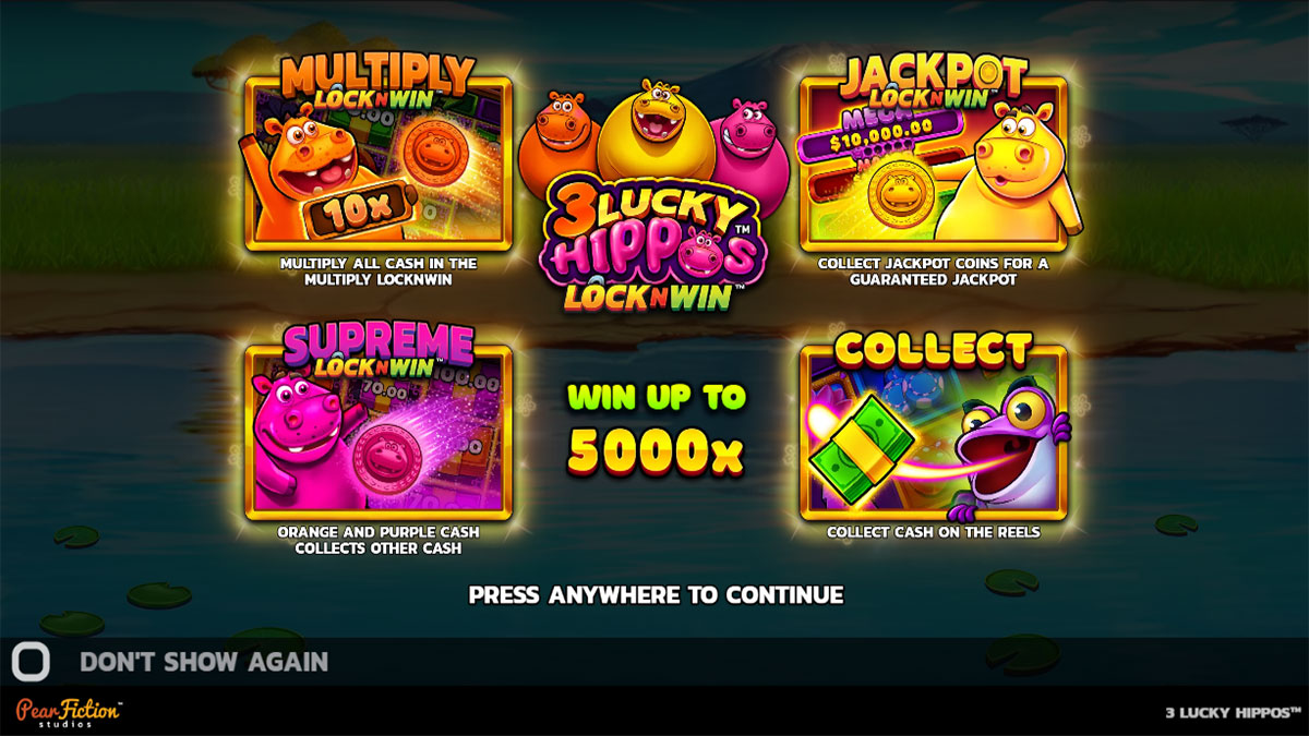 3 Lucky Hippos screenshot