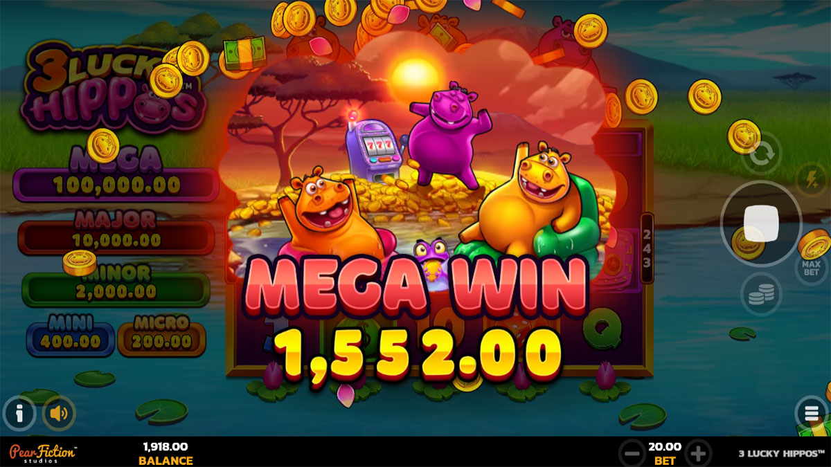 3 Lucky Hippos screenshot
