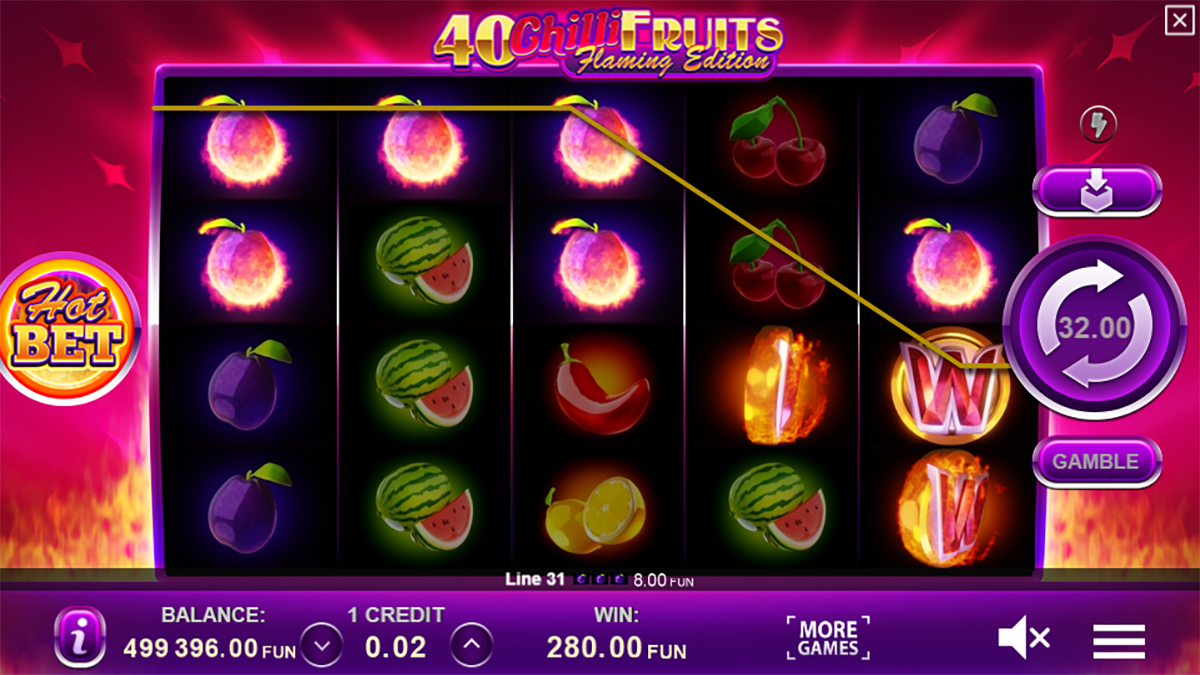 40 Chilli Fruits Flaming Edition screenshot