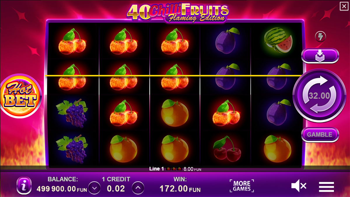40 Chilli Fruits Flaming Edition screenshot
