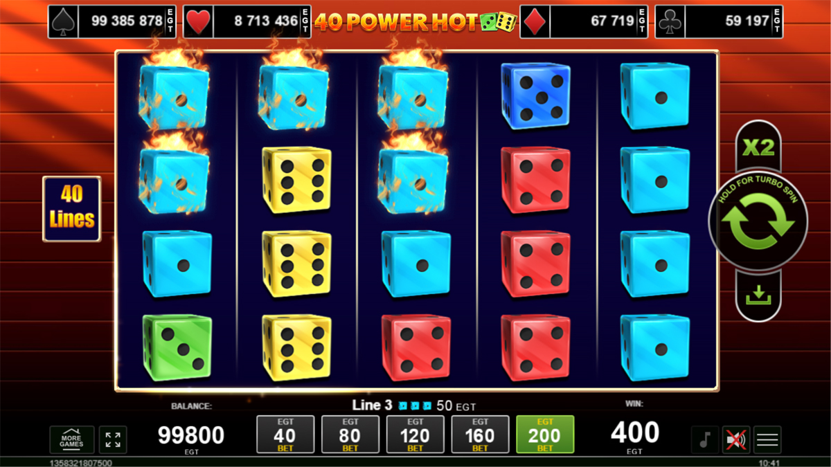 40 Power Hot Dice screenshot