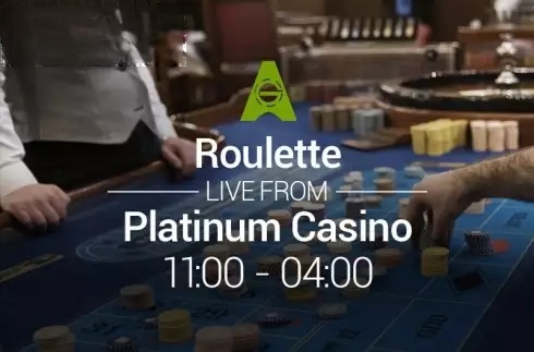 Roulette live from Platinum Casino