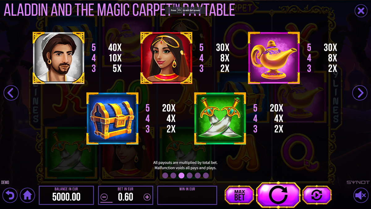 Aladdin and The Magic Carpet screenshot