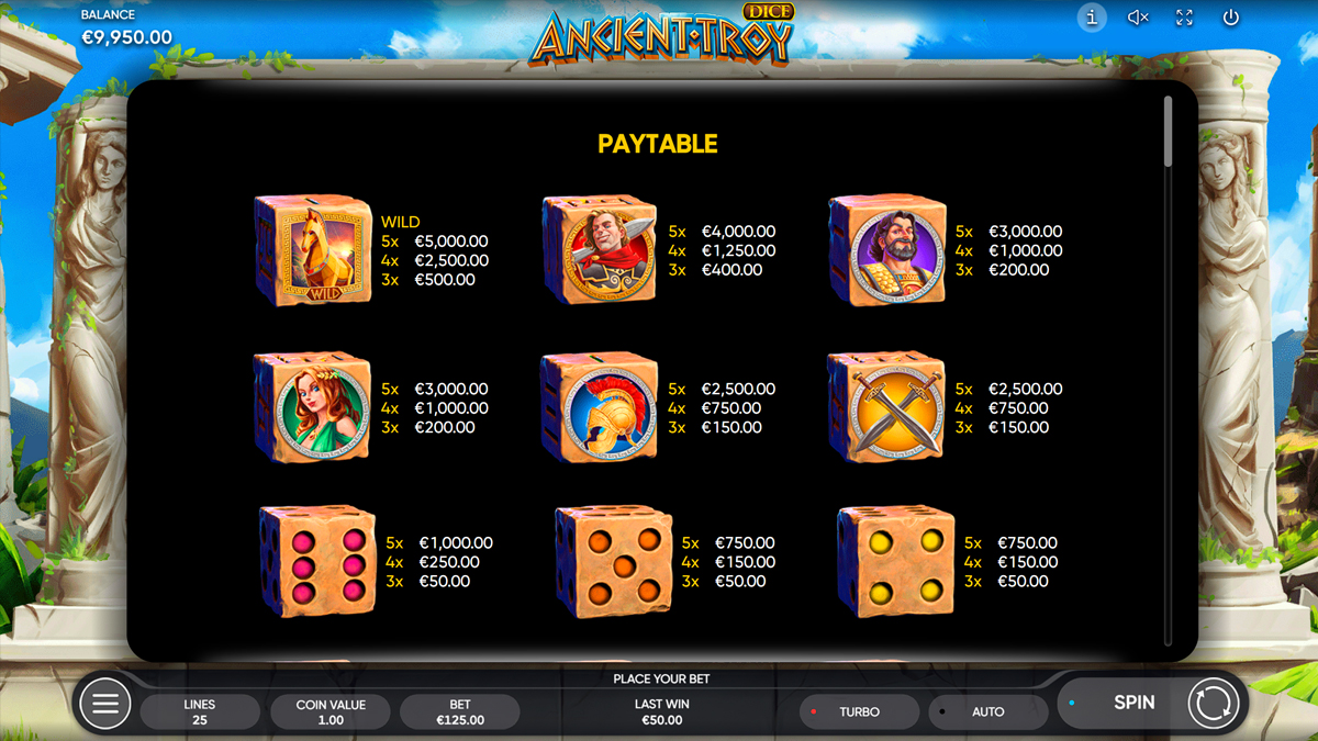 Ancient Troy Dice screenshot