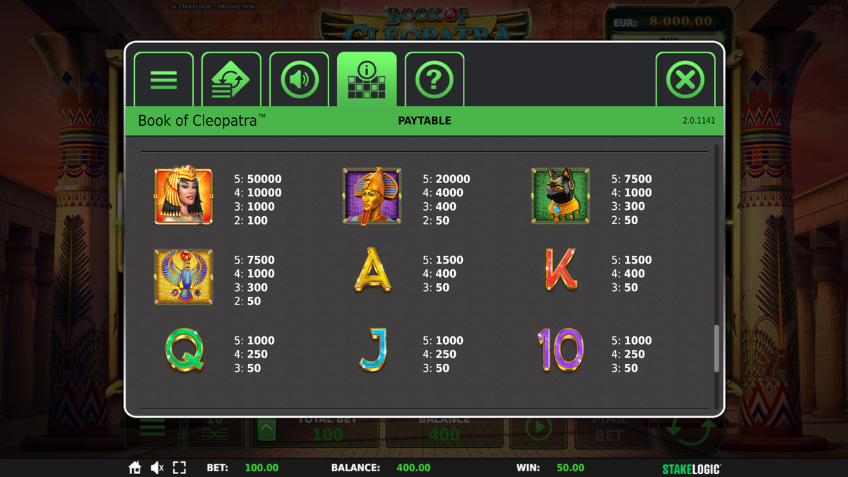 Book of Cleopatra screenshot