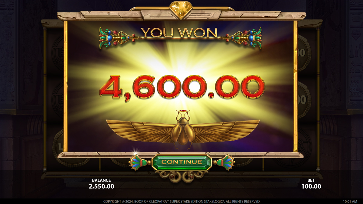 Book of Cleopatra Super Stake Edition screenshot