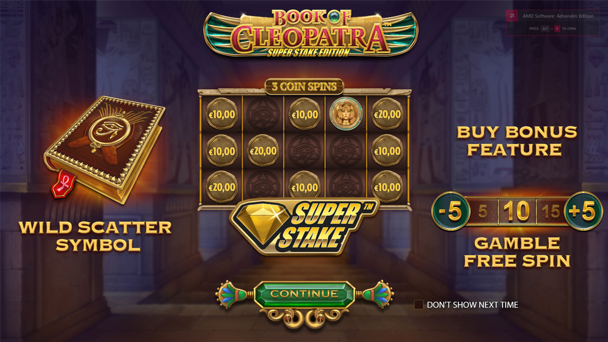 Book of Cleopatra Super Stake Edition screenshot