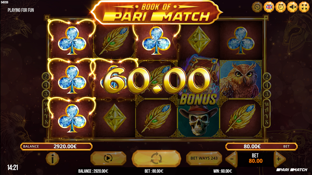 Book of Parimatch screenshot