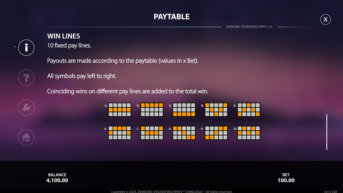 Diamond Stacker Multipays screenshot