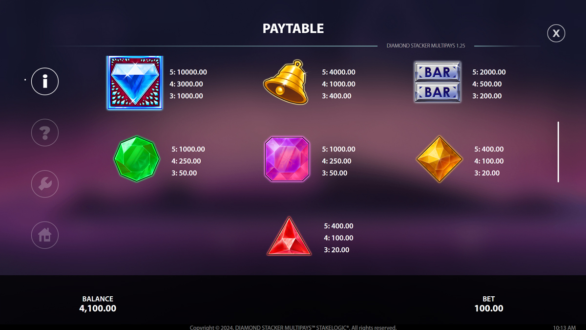 Diamond Stacker Multipays screenshot