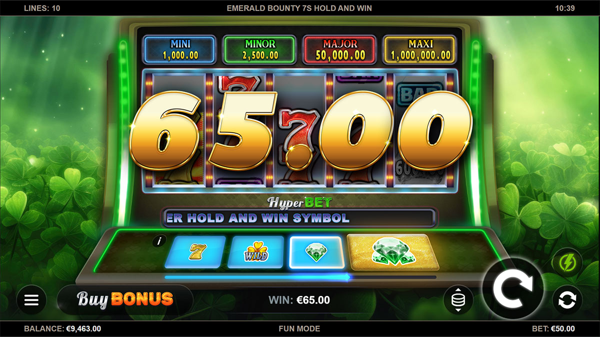 Emerald Bounty 7s Hold and Win screenshot