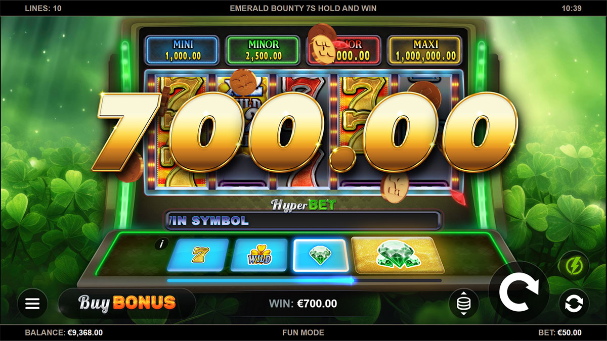 Emerald Bounty 7s Hold and Win screenshot