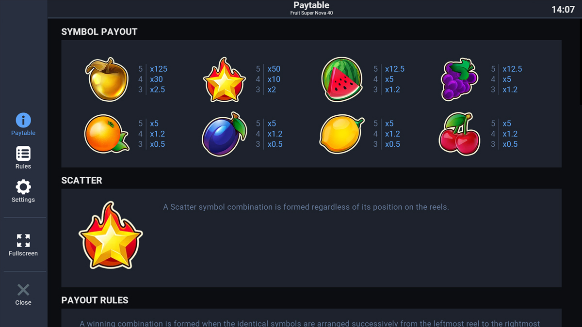 Fruit Super Nova 40 screenshot