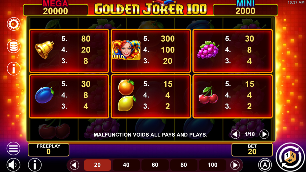 Golden Joker 100 Hold and Win screenshot