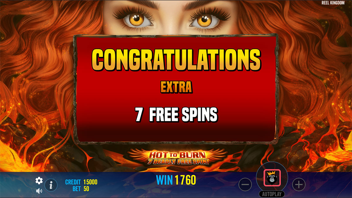 Hot to Burn 7 Deadly Free Spins screenshot