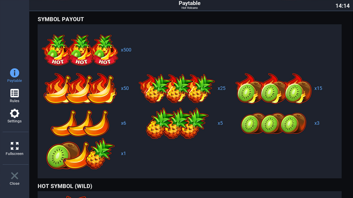 Hot Volcano (Evoplay) screenshot