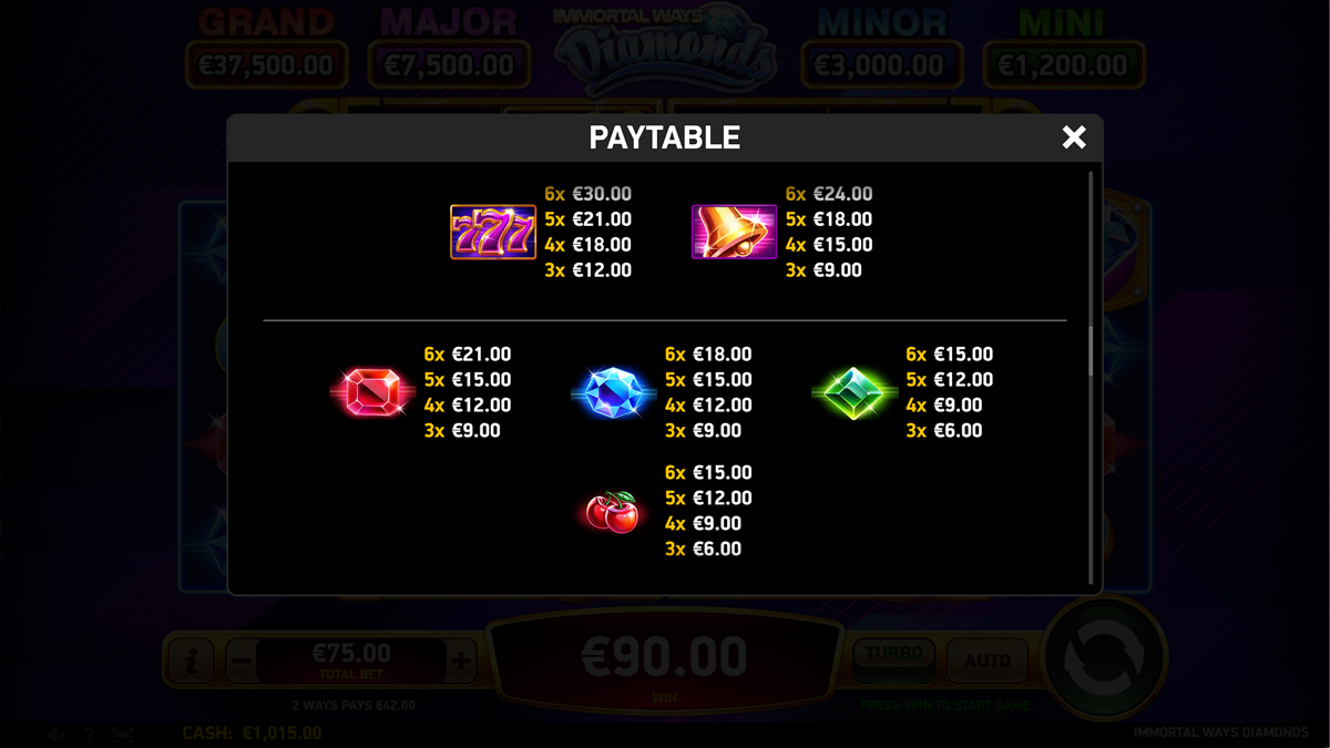 Immortal Ways Diamonds screenshot