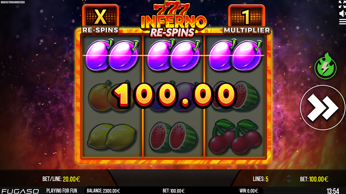 Inferno 777 Re-spins screenshot