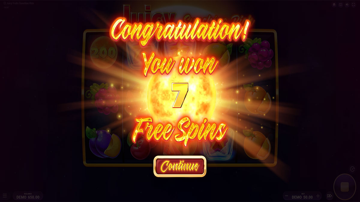Juicy Fruits Sunshine Rich screenshot