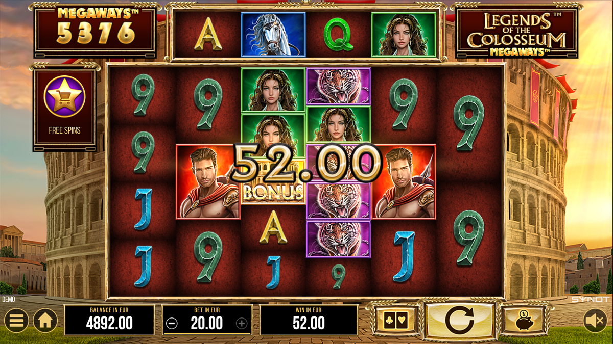Legends of the Colosseum Megaways screenshot