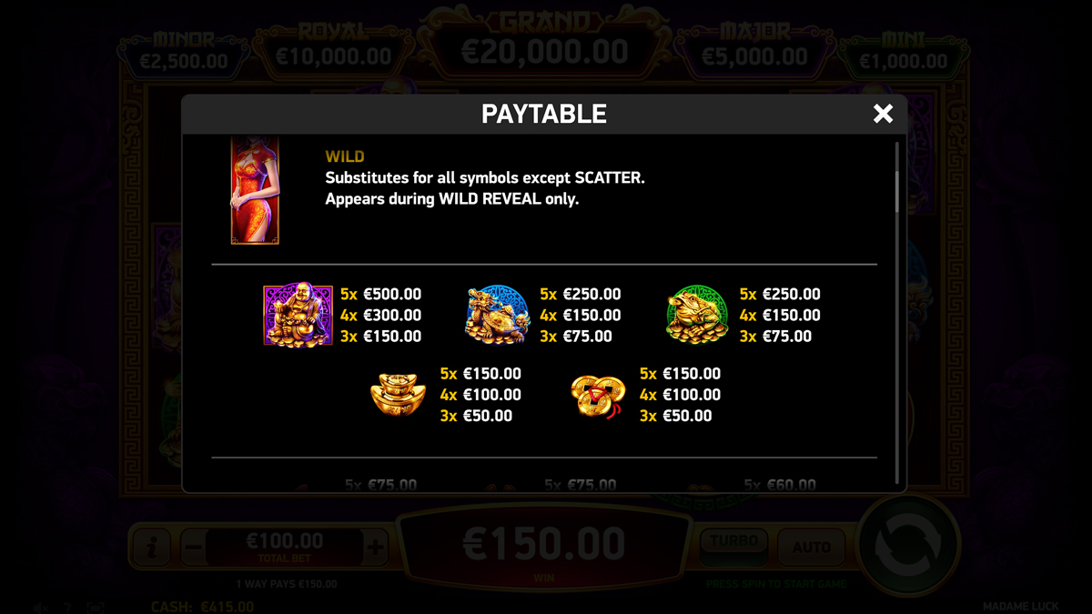 Madame Luck screenshot