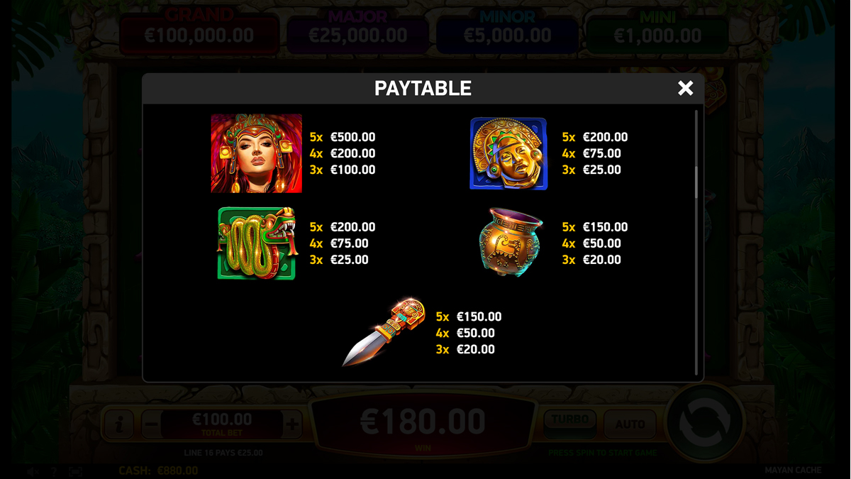 Mayan Cache screenshot