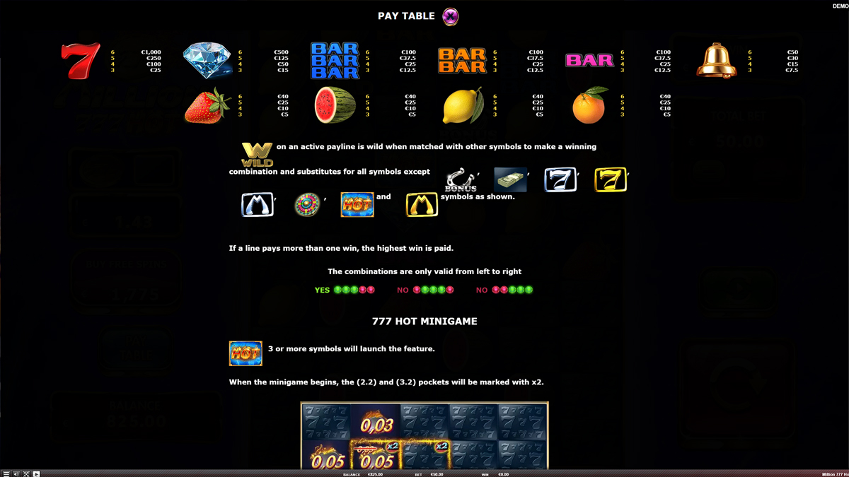Million 777 Hot screenshot