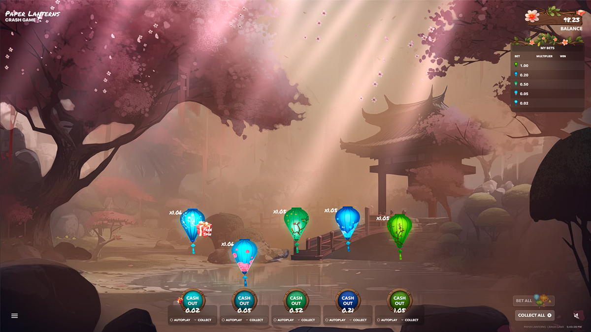 Paper Lanterns Crash Game screenshot